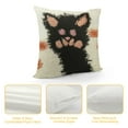 thumbnail image 4 of Nawypu  Cute Tufted Throw Pillow Case Soft Cat Paw Decorative Aesthetic Pillowcase Cushion Case with Tassels for Couch Sofa Bed Bedroom Living Room, Black, 4 of 5