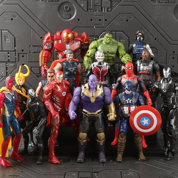 Figura de acción de Marvel Legends de PVC, 16cm, Spiderman, Hulk, Ultron, Thanos, Capitán América, Ironman, plástico, juguete de cumpleaños de Navidad para niños