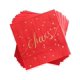 thumbnail image 1 of Servilletas de cóctel desechables Simple-Glee de 3 capas, rojas y doradas, 100 unidades, 1 of 7