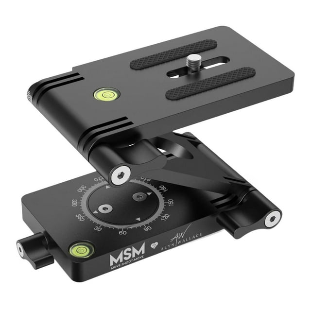 Xuanheng Tête d'Inclinaison Pliante en Forme de Z Supportant 4kg Plaque de Libération Rapide Portable Noire