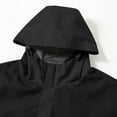 thumbnail image 4 of RYDCOT Mens Color Blocked Jacket Zip Hooded Windbreaker Coat Outdoor Workwear Hooded Casual Jacket Black, 4 of 6