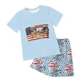 thumbnail image 6 of Girls Summer 2 Piece Outfits Kids Oversized T Shirts and Shorts Clothing Sets 5-14 Years Girls Summer Set 2-12 Years,4-5 Years, 6 of 7