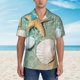 thumbnail image 2 of Fotbe Starfish And Seashell Camisa Hawaiana para Hombre Unisex – Camisa Casual de Verano con Botones de Manga Corta de Algodón y Lino,3X-Large, 2 of 7