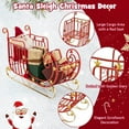 thumbnail image 6 of YYAo Christmas Decor, Christmas Accessories,Metal Christmas Santa Sleigh with Large Cargo Area for Gifts, 6 of 7