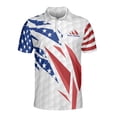 thumbnail image 2 of Personalize Name Addicted Golf American Flag USA Golf Team Men's Polo Shirt S-5XL, 2 of 5