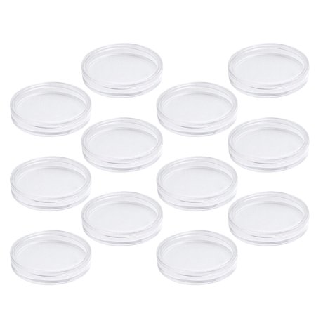 Vosarea 12 PCS Cover Round Coin Box Collectibles Container Neat Storage