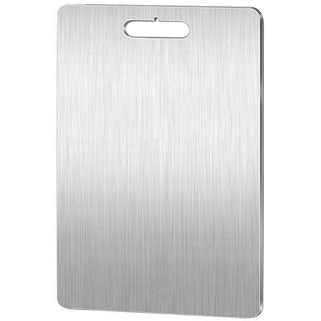 BUYISI Planche à Découper en Acier Inoxydable, Planche à Pétrir, Planche à Pétrir Double Face 30*46
