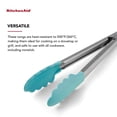 thumbnail image 2 of Pinzas KitchenAid de acero inoxidable con punta de silicona, 26 cm, color aguamarina S, 2 of 6