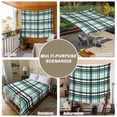 thumbnail image 6 of Teal Black Plaid Tapestry for Bedroom Wall Hanging Tapestry, Farmhouse Teal Black Checkered Ceiling Backdrop Tapestries Poster Blanket Wall Decor for Teens Room Living Room Dorm 59" x 90", 6 of 8