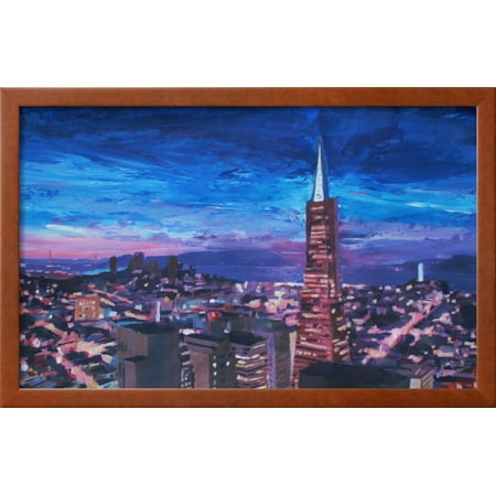 Transamerica Pyramid At San Francisco Night Framed Art Print Wall Interesting Transamerican Office Furniture Style Transamerica Pyramid At San Francisco Night Framed Art Print Wall Interesting Transamerican Office Furniture Style
