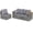 Gray, variant on Gymax Patio Wicker Sectional Furniture 3 PCS Piece Outdoor Couch Set for Garden Gray