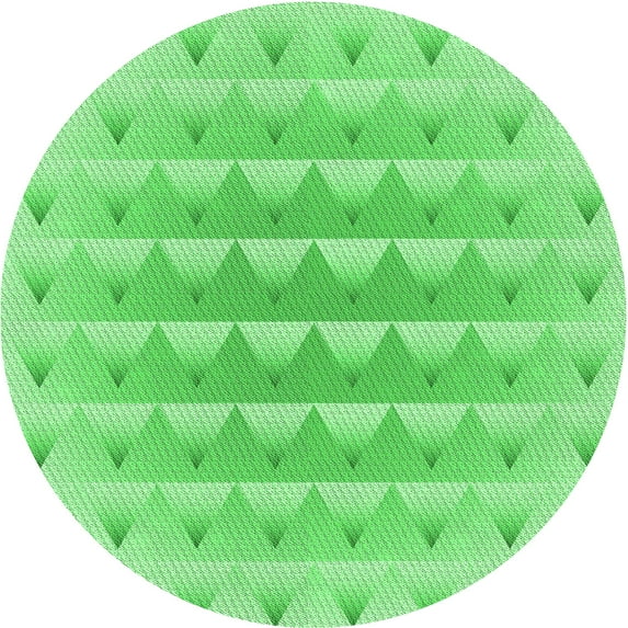 Ahgly Company Indoor Square Patterned Stoplight Go Green Area Rugs, 3' Square