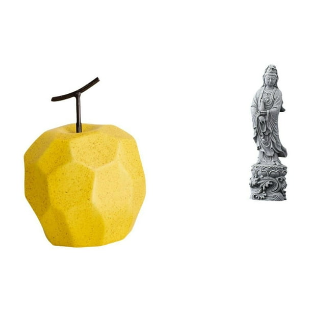 Escultura De Fruta De Porcelana, Adorno Coleccionable, Estatua De Mesa, Decoración Geométrica Para Festivales, Oficina Y Piedra Guan Yin, Decoración Budista Feng Shui Para Interiores,