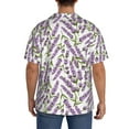 thumbnail image 3 of Kdxio Men's Hawaiian Shirt for Men Short Sleeve Shirt Lavender Flowers Summer Casual Holiday Beach Button Down T-Shirts, 3 of 7
