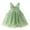 Green Dress, variant on Ulitacool Dresses For Girls Crewneck Toddler Sleeveless With Wing Embroider Dress Dance Party Floral Sundress Casual Wear Blue 2-3 Years