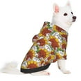 thumbnail image 2 of Honeii Cartoon Sunflowers Print Small Dog Hoodies Pet Hooded Sweatshirts Fall Winter Puppy Cat Sweaters Warm Clothes for Small Dogs Outfits Costume-XX-Large, 2 of 7