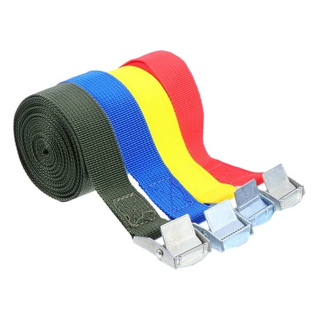 

NUOLUX 4Pcs Durable Tie Down Straps Practical Cargo Straps Useful Fastening Belt