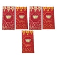thumbnail image 3 of KAKOWELY Red Envelope 5Pcs Chinese New Year Red Envelopes Festival Money Pockets Red Packets (Assorted Style)6.69"X3.54"X0.39", 3 of 5