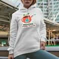 thumbnail image 2 of Treating Your Plant, Earth Day & Environmentalist Art Merch Gift, White Hooded Sweatshirt or Hoodie, Small, 2 of 5