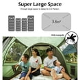 thumbnail image 6 of Camping Tent Family Dome Tent For 2-3/4-6 Person Waterproof with 2 doors, 2 windows, Mesh Screen, Metal Stakes, Windproof Ropes and Carry Bag Easy SetUp for Camp Backpacking Hiking Outdoor, 6 of 8
