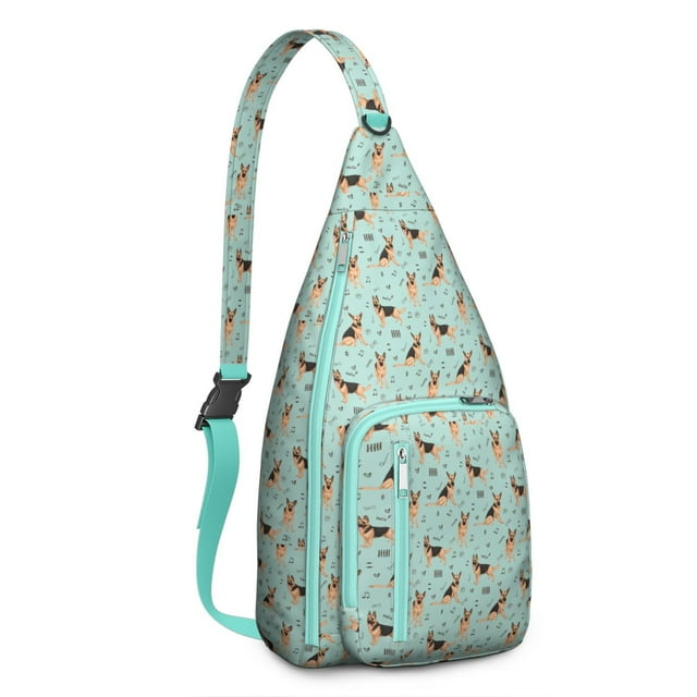 Floral Dog Sling Backpack - Cute Pet Lover Gift, Fashionable Shoulder Pack with Layered Storage for Travel