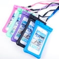 thumbnail image 4 of Universal Large Cell Phone Dry Bag, Rain, Dust, Snow Protection Waterproof Pouch with Clear Front and Back Screens, Detachable Neck Lanyard, 4 of 5