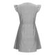 thumbnail image 3 of Mini Vestido de Verano, V-Cuello Raya Botón Delantero Vestido de Manga Corta, Poliéster Casual Sexy para las Mujeres, 3 of 5