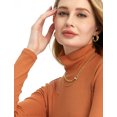 thumbnail image 3 of SSLR Turtleneck Crop Tops for Women Long Sleeve Shirts Mock Neck Base Layer Tops, 3 of 8