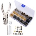 thumbnail image 1 of Snap Fastener Kit - 120 Sets of 6 Color Metal Buttons with Installation Tools for Leather (633#), 1 of 22