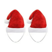 Koiauber Pet Santa Hat Red Fleece Santa Claus Hat Dog Cat Dress-up Costume for Puppy Kitten Small Cats Dogs