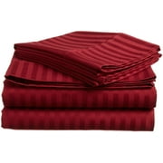 1800 Series Premium Deep Pocket Bed Sheet Set by Elaine Karen Microfiber Bedding -Includes Flat Sheet-Fitted Sheet- Pillowcases, Size: King, Queen, Full, Twin - FULL BURGUNDY