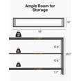 thumbnail image 2 of Console Table, 55" Entryway Table with 3 Tiers, Open Glass Sofa Table for Living Room, Foyer, Entryway, Bedroom, Hallway (Black), 2 of 5