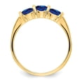 thumbnail image 2 of Solid 14k Yellow Gold 6x4mm Oval Sapphire Blue September Gemstone Engagement Ring Size 5.5, 2 of 6