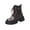 #006-Brown, variant on AUNVITO Women's Casual Thick-Soled Leather Boots Multi-Color Comfortable Cool Ankle Boots Fall Winter Fashion