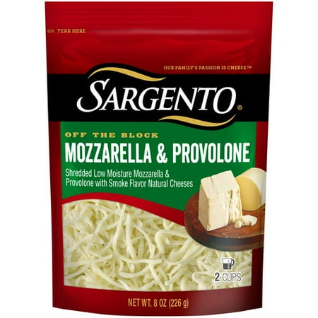 provolone and mozzarella shredded cheese