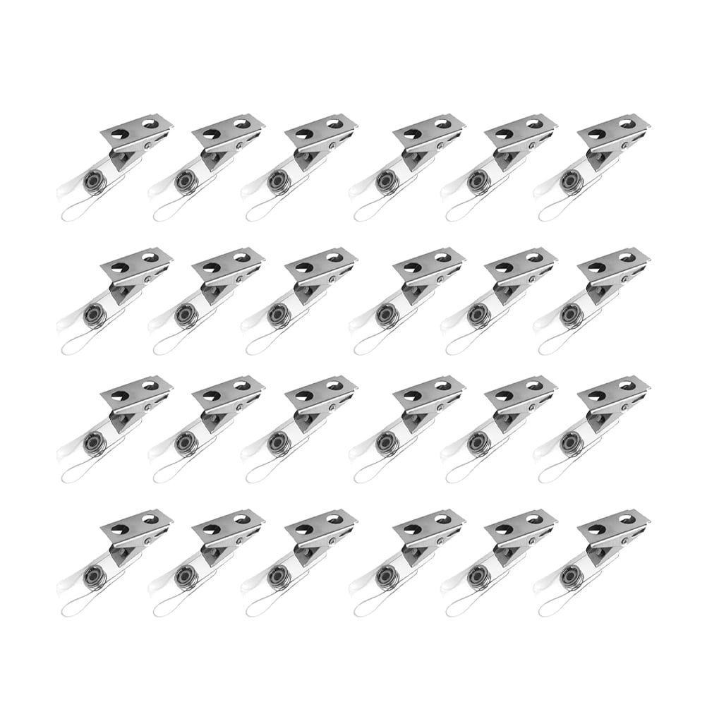 ROMANSENTIAL 150Pcs Metal Badge Reels with Belt Clips and Clear PVC Straps for Conventions and Seminars