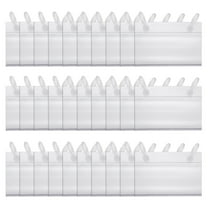 Uxcell 100pcs Wire Shelf Label Holder 3.1 x 2.2 Inch with Button Lock Design for Basket, Clear
