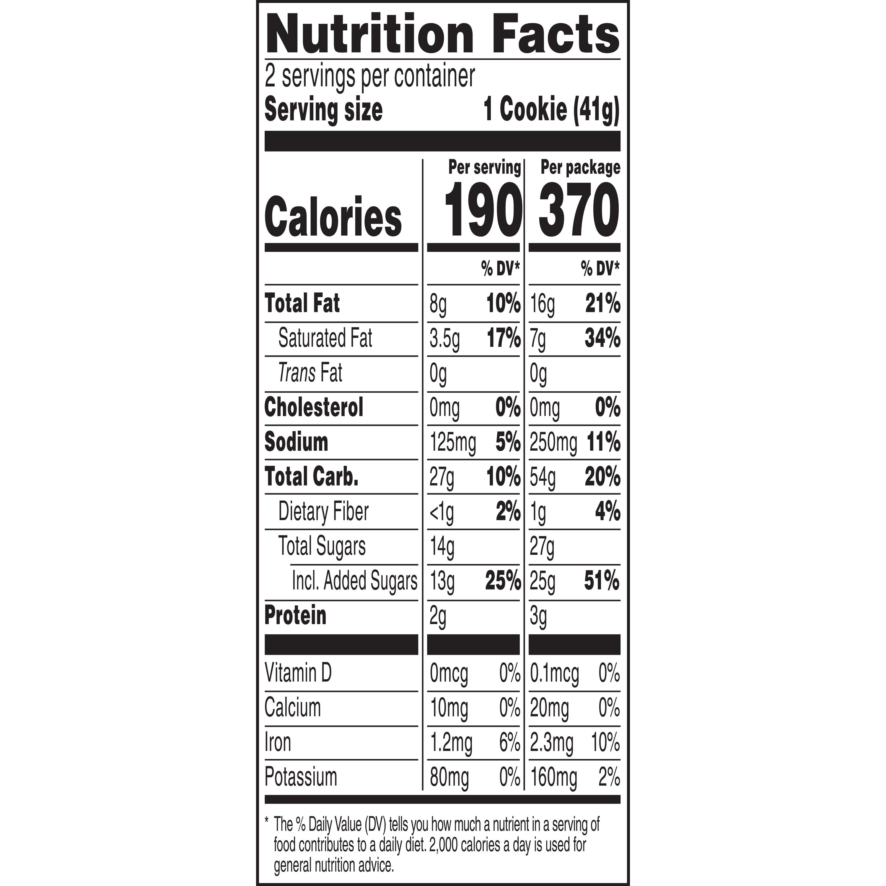 Grandma’s Cookies, Chocolate Chip Cookie,  2.875 oz Cookies Pack, (Single Pack) (Packaging May Vary)​