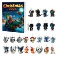 thumbnail image 2 of PEIBang Christmas 2D Advent Calendar 2026,24 Days Countdown Calendar with Cute Acrylic 2D Hanging Ornaments for Xmas Tree Decorations, 2 of 9