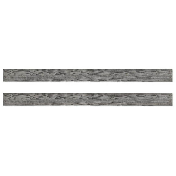 Maklaine Modern Traditional Wood Bed Rails in Brushed Pewter