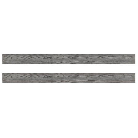 Maklaine Modern Traditional Wood Bed Rails in Brushed Pewter
