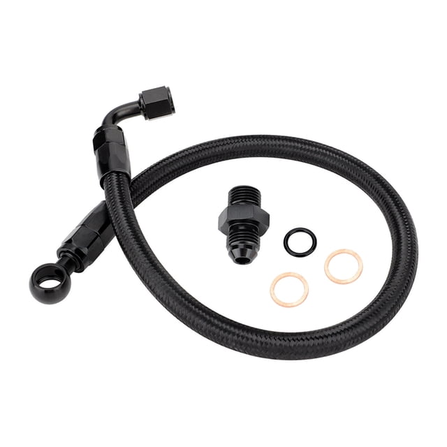 TopOne Braided Fuel Line Hose Fittings Kit With Metal Washers Rubber O-Ring Compatible For B/D Engine Series EG EK EF DC2