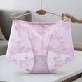 thumbnail image 2 of Bragas de encaje Mujeres Sexy Hollow Seamless Briefs Cintura media Levantamiento de cadera Ropa interior transpirable, Pink, L sidaley AP001201-19B, 2 of 7
