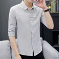 thumbnail image 3 of Camisas para Hombre Negocios Media Manga Hombre Camisa Verde Trendyol Moda 2024 Original con Mangas Normal Barata Marca Hipster Cool, 3 of 5