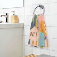 thumbnail image 3 of Yayeee 100% Cotton Hand Towels for Bathroom 16" x 28" Soft Absorbent Kitchen Towel, Orange Cityscape Painting, 3 of 7