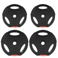 thumbnail image 1 of Soozier Set of 4 1-Inch Weight Plates with 3 Grips, 2 x 17lbs + 2 x 11lbs, 1 of 10