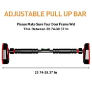 stusgo Pull Up Bar for Doorway No Screws, Adjustable Chin Up Bar for Door Frame, Strength Training Pull-Up Bars for Home, Width 28.74-39.37 Inches with Locking Mechanism, No Punching