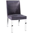 thumbnail image 1 of Home Gear Upholstered Dining Chair with Patterned Steel Back in Gray Velvet, 1 of 2