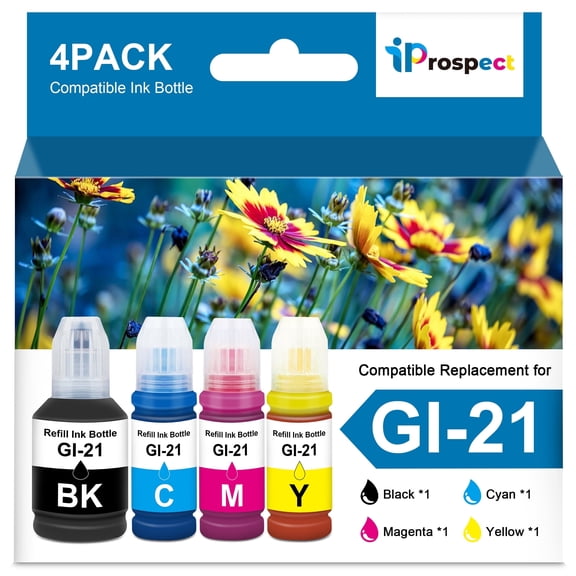GI-21 G3270 G3260 Ink Bottles Compatible for Canon 21 GI-21 GI21 Ink Refill Bottles Set, Replacements for Canon G3270 G3260 G3290 G3272 G4280 G4270 G2270 G2260 G1220 G1230 Printer