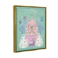 thumbnail image 3 of Stupell Industries Pastel Holiday Snowy Architecture Graphic Art Metallic Gold Floating Framed Canvas Print Wall Art, Design by Melissa Wang, 3 of 6